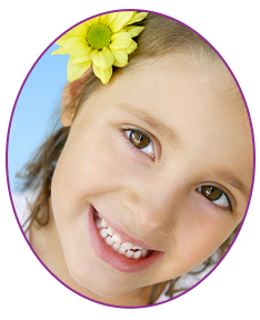 stock photo young girl with flower in her hair