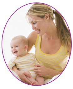 stock photo mother playing with her infant