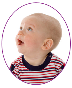 stock photo infant smiling